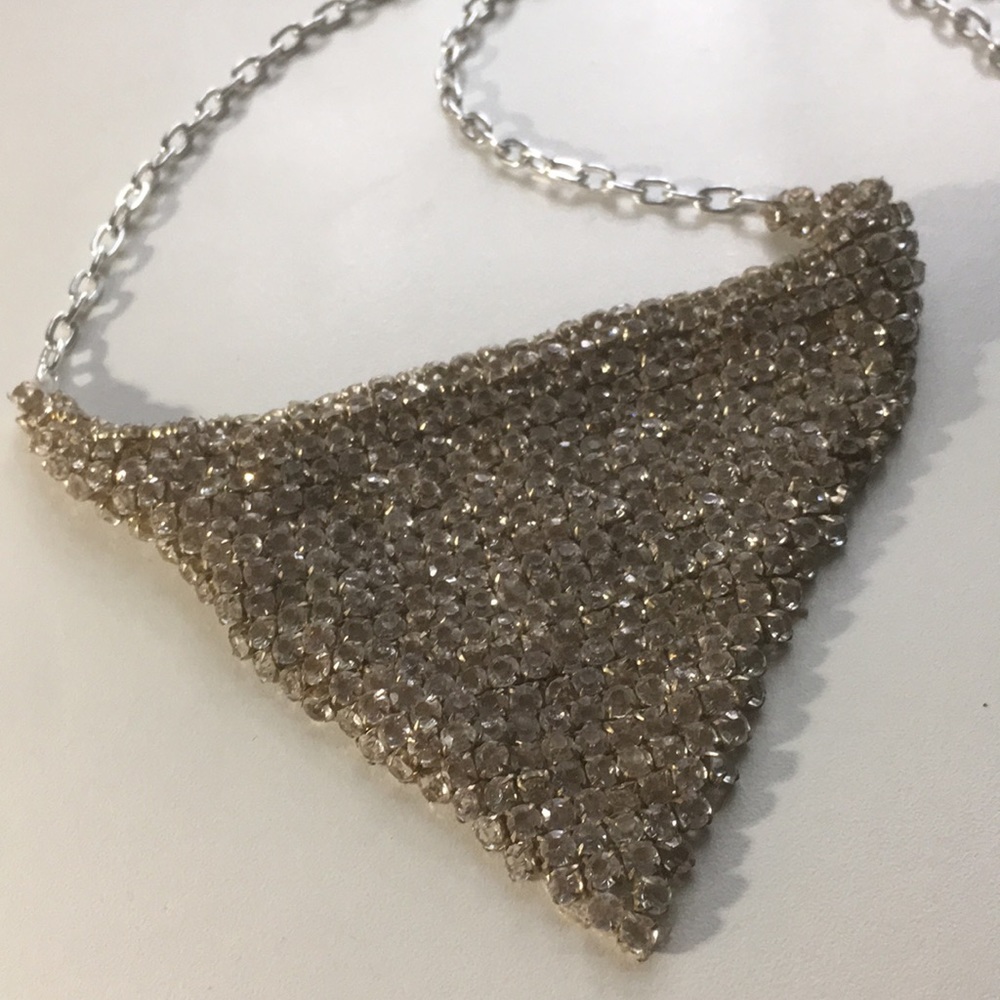 Clear Rhinestone Statement Necklace - Picture 2 of 3